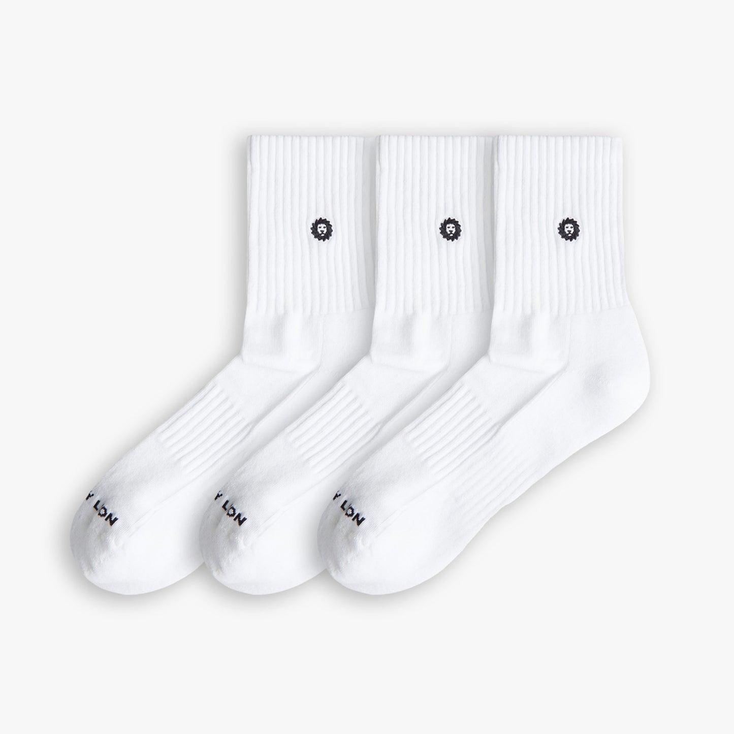 3 x Athletic Essentials Lion Quarter - White