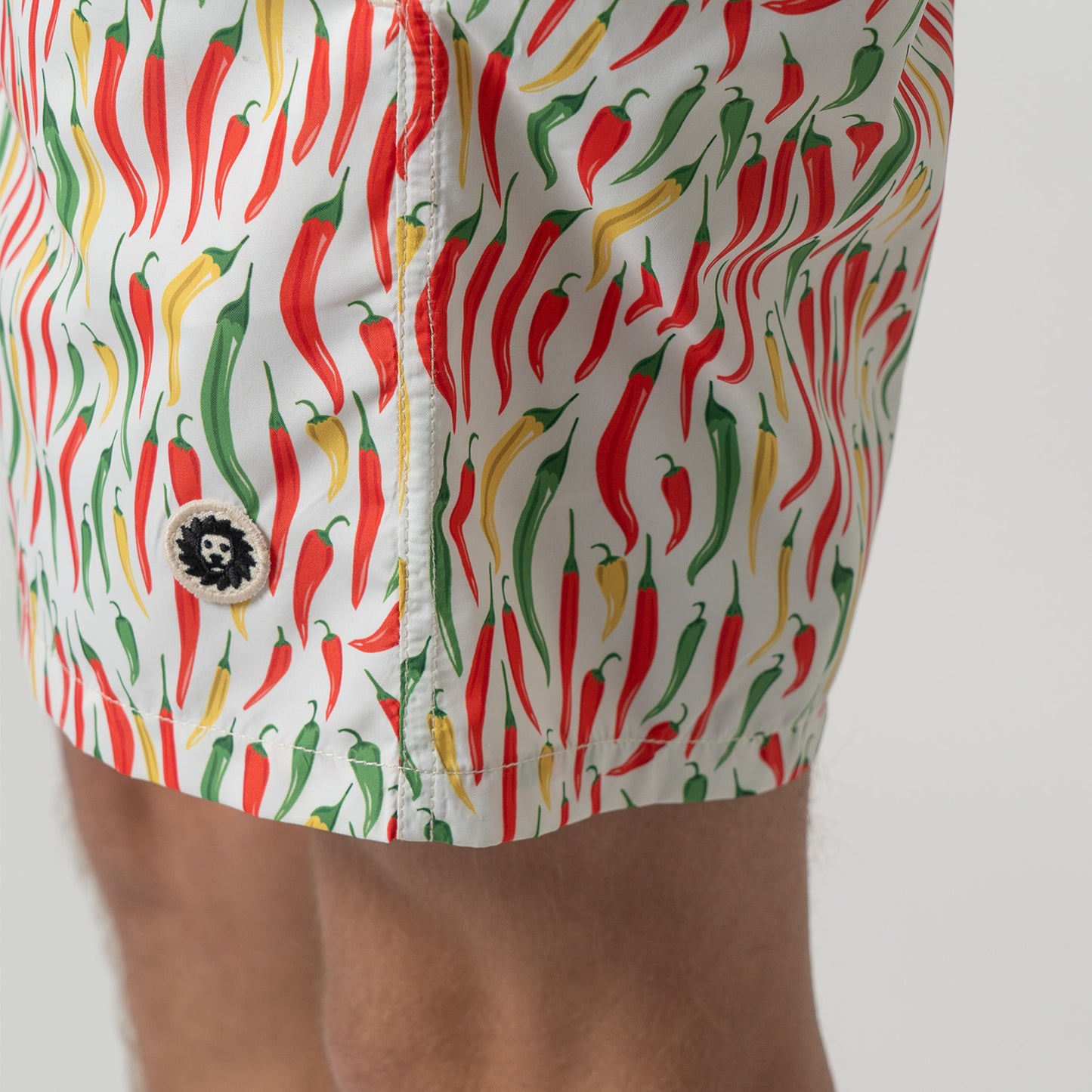 Chillies Swim Shorts - White Red (4)