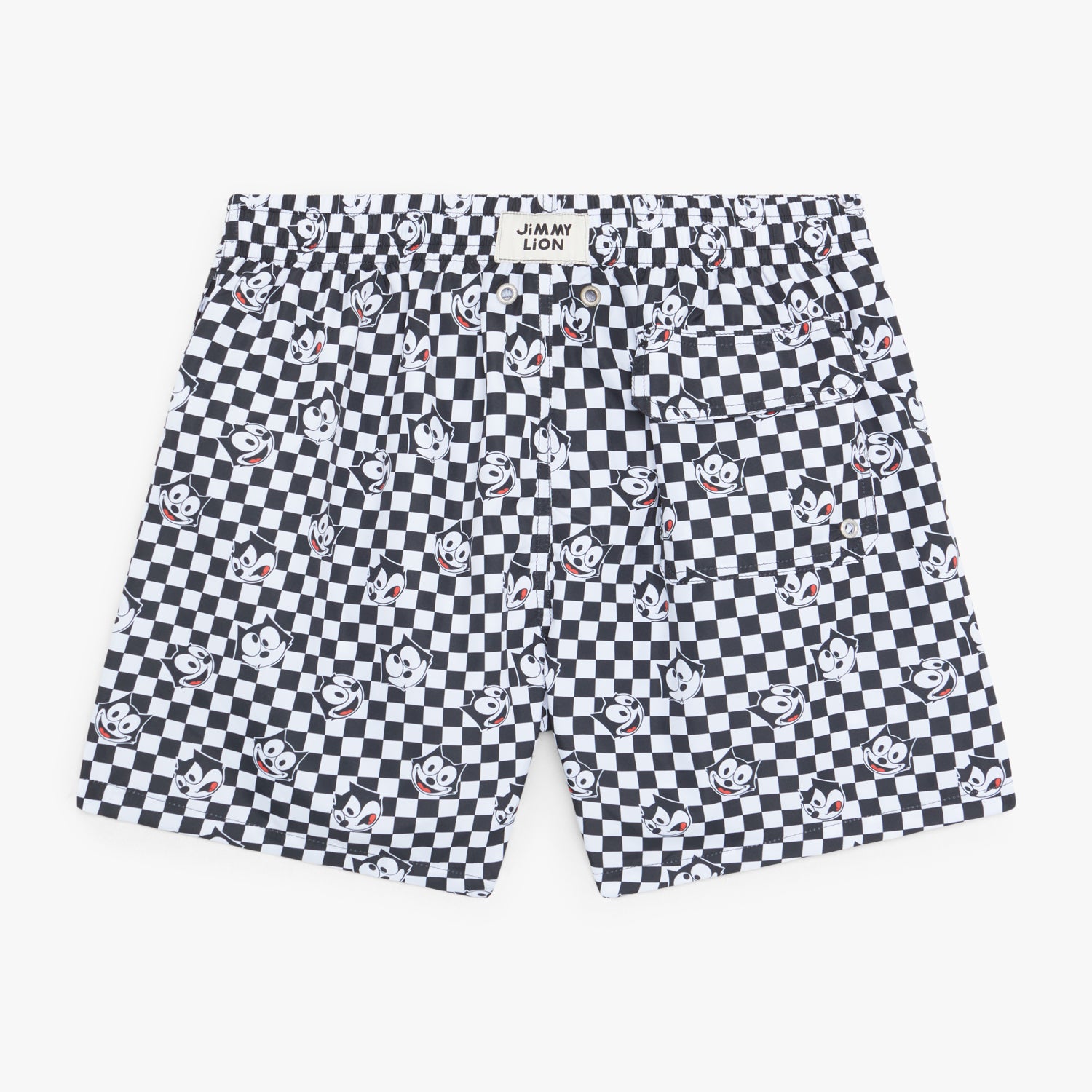 Felix Check Swim Shorts - Black White (1)