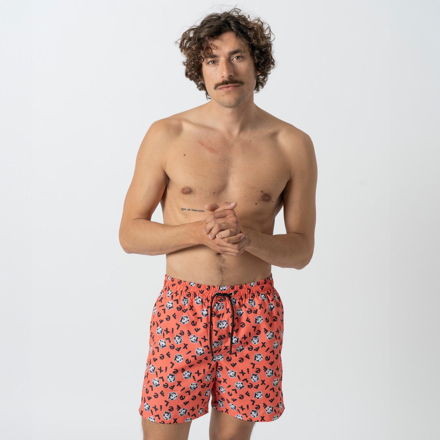 Felix the Cat Swim Shorts - Coral (2)