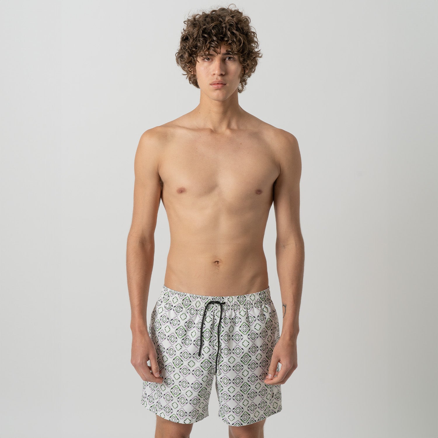 Geometric Swimmers Swim Shorts - Beige (2)