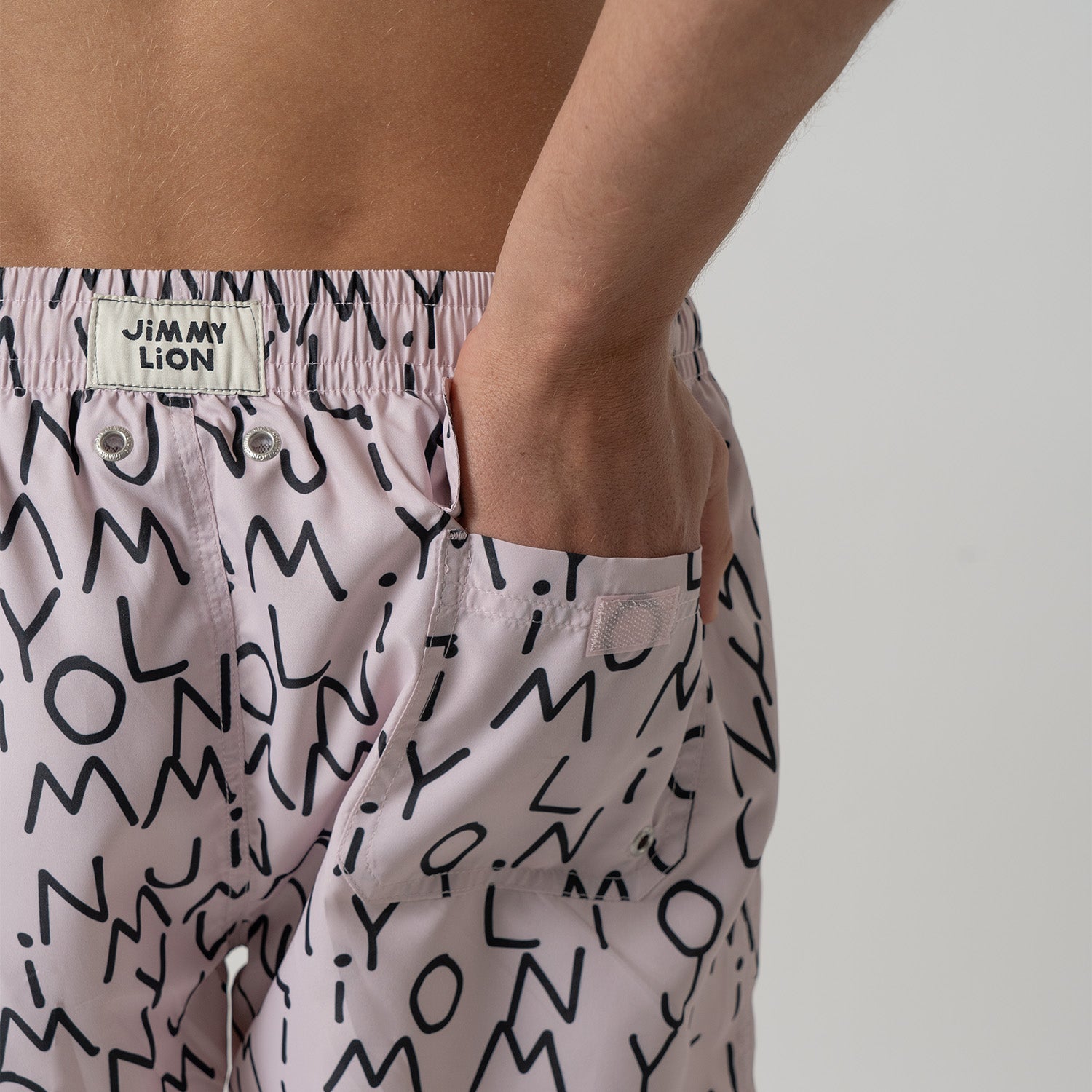 Jimmy Lion Swim Shorts - Light Pink (4)