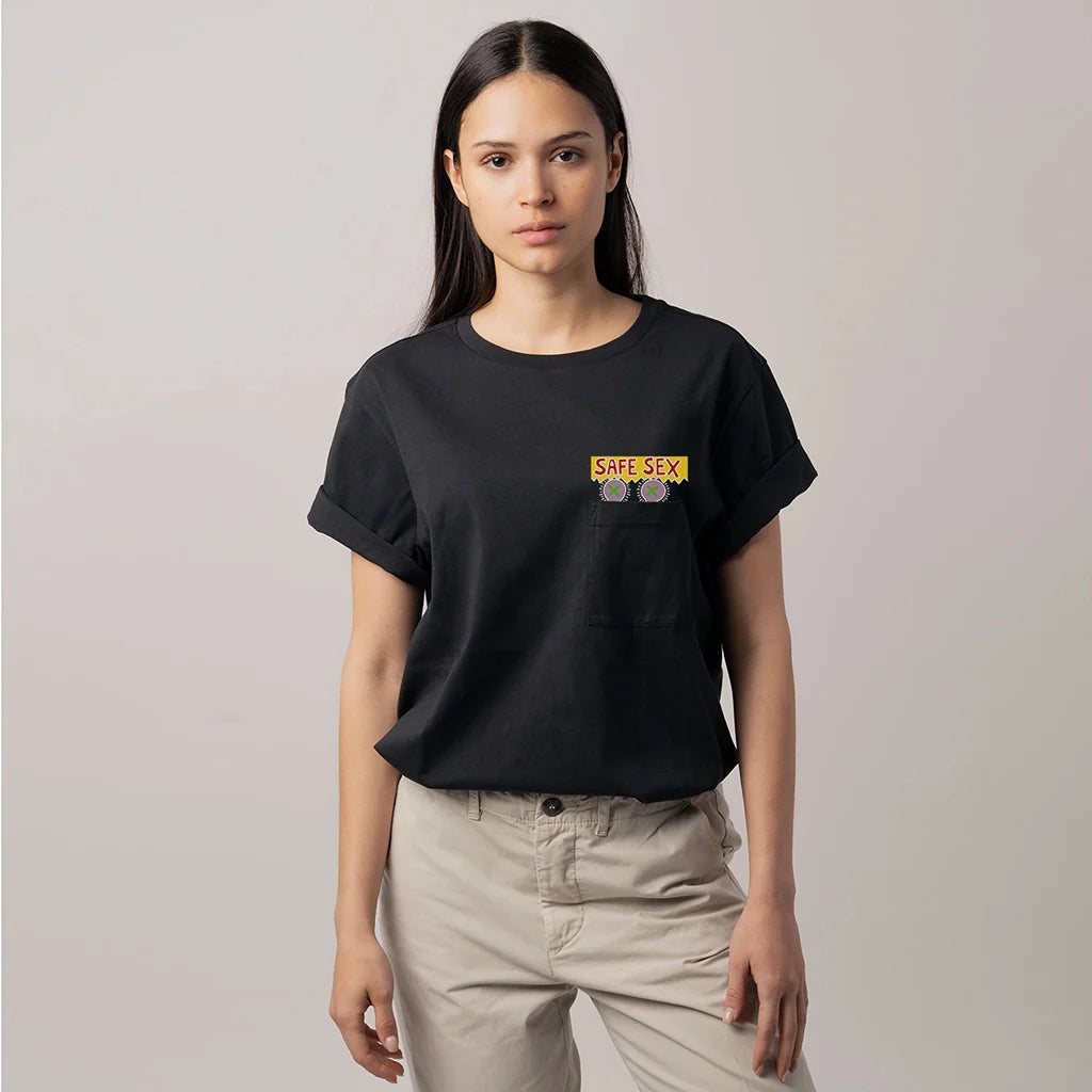 Safe Sex Pocket Tee - Black